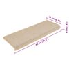 vidaXL Treppenmatten Selbstklebend Sisal-Optik 15 Stk. 65x21x4cm Berber