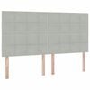 vidaXL Aufbewahrungsbett mit Matratze Hellgrau 180 x 200 cm Samt
