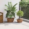 vidaXL Blumentopfkorb mit Speicher 2 pcs Braun Lacak Rattan
