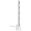 vidaXL LED Schminkspiegel Wei&szlig; 44 x 10 x 53 cm Glas und Stahl