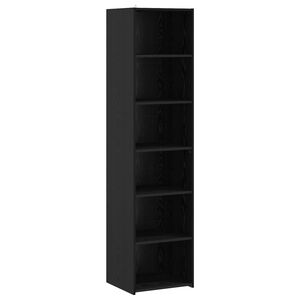 vidaXL Sideboard Schwarz Eichen-Optik 45 x 41 x 185 cm Holzwerkstoff