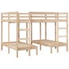 vidaXL Dreifach-Etagenbett 140x200/70x140 cm Massivholz Kiefer