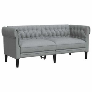 vidaXL Sofa Hellgrau 182,5 x 74,5 x 74,5 cm Polyester