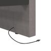 vidaXL Tagesbett mit Matratze USB Hellgrau Stoff 90x200 cm