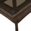 vidaXL 3-tlg. Garten-Essgruppe mit Kissen Braun Poly Rattan Glas