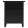 vidaXL Nachttisch Schwarz 60x30x75 cm Massivholz Mahagoni