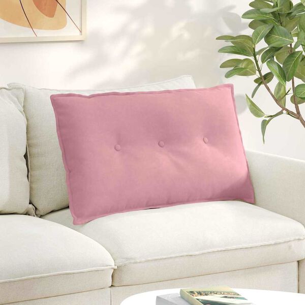vidaXL R&uuml;ckenkissen Rosa 80 x 50 cm Cordstoff