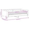 vidaXL Tagesbett mit Matratze Hellgrau 100x200 cm Stoff
