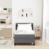 vidaXL Boxspringbett mit Matratze Dunkelgrau 80 x 200 cm Stoff