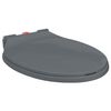 vidaXL Toilettensitz mit Absenkautomatik Quick-Release Grau Oval