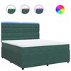 vidaXL Boxspringbett mit Matratze Dunkelgr&uuml;n 180x200 cm Samt