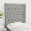 vidaXL Kopfteil mit Ohren Hellgrau 83x16x118/128 cm Stoff