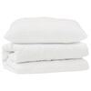 vidaXL Bettdecken Set mit Kissen 2 pcs Wei&szlig; Mikrofaser
