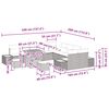vidaXL Gartensofa-set mit Kissen 13 pcs Schwarz Poly Rattan