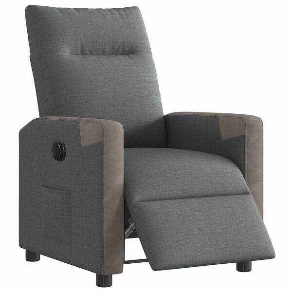 vidaXL Relaxsessel Elektrisch Dunkelgrau Stoff