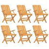 vidaXL Klappst&uuml;hle, 6 St&uuml;ck, 61 x 67 x 90 cm, Massivholz Teak