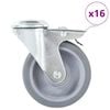 vidaXL 16 Stk. Lenkrollen mit R&uuml;ckenloch 100 mm