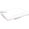 vidaXL Tischplatte Dunkelbraun 80x60x(2-6)cm Massivholz Eiche