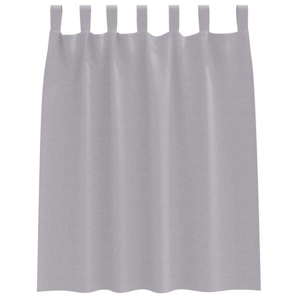 vidaXL Verdunkelungs-Vorh&auml;nge mit Ringen 2 pcs Metallic Grau