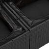 vidaXL Garten-Sofa-Set mit Kissen mit Speicher 8 pcs Schwarz