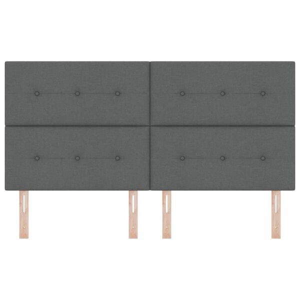 vidaXL Kopfteil mit Kopfteil Dunkelgrau 180 cm Kunstleder