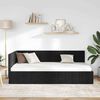 vidaXL Eckbettgestell mit Kopfteil Schwarz 90 cm x 190 cm Samt