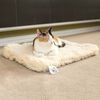 HuggleHounds Fleece-Haustiermatte XL Wollwei&szlig;