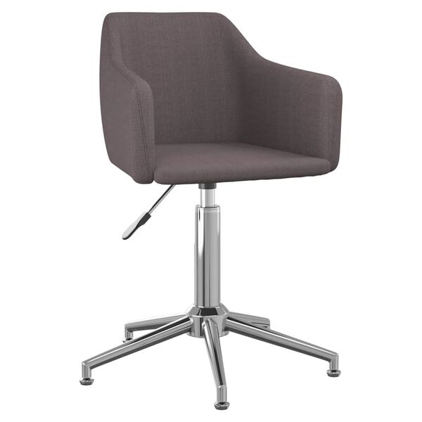 vidaXL Esszimmerst&uuml;hle 6 Stk. Drehbar Taupe Stoff
