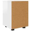 vidaXL Nachttische 2 pcs Hochglanz Wei&szlig; 30,5 x 30 x 43 cm