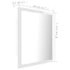 vidaXL LED-Badspiegel Hochglanz-Wei&szlig; 40x8,5x37 cm Acryl