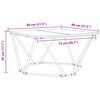 vidaXL Couchtisch Sonoma-Eiche 80 x 80 x 45 cm