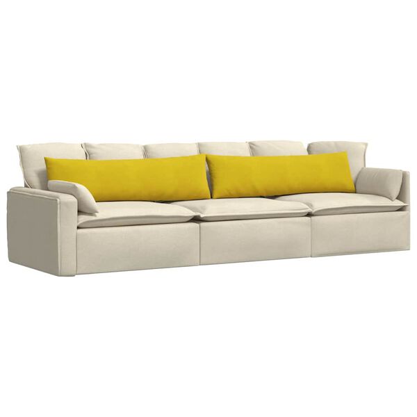 vidaXL Sofakissen 2 St&uuml;ck Gelb 145 x 40 cm Cordstoff