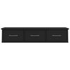 vidaXL Wand-Schubladenregal Schwarz 88x26x18,5 cm Holzwerkstoff