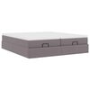 vidaXL Ottoman-Bett mit Matratzen Grau 160x200 cm Kunstleder