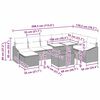 vidaXL Sofa Set mit Kissen 9 pcs Braun und Creme Poly-Rattan