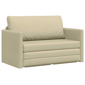 vidaXL Schlafsofa Creme 124 x 71 x 78 cm Kunstleder
