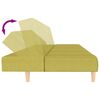 vidaXL Schlafsofa 2-Sitzer mit Fu&szlig;hocker Gr&uuml;n Stoff