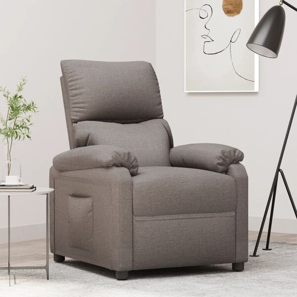 vidaXL Relaxsessel Taupe Stoff