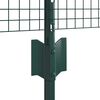 vidaXL Zaun mit Pfosten Gr&uuml;n 0,6 x 50 m Stahl und PVC