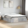 vidaXL Bettgestell Betongrau 150x200 cm Holzwerkstoff