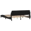 vidaXL Bettgestell "Dover" Schwarz 180x200 cm Samt