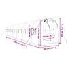 vidaXL Gew&auml;chshaus mit Stahlrahmen Wei&szlig; 24 m&sup2; 12x2x2 m