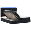 vidaXL LED-Speicherbett mit Matratze Schwarz 180 x 200 cm Samt