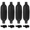 vidaXL Bootsfender 4 Stk. Schwarz &Oslash; 16x58 cm PVC