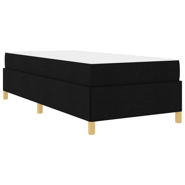 vidaXL Bettrahmen mit Matratze Schwarz 90 x 190 cm Stoff