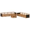 vidaXL Outdoor-Sofagarnitur 9 pcs Natur Massivholz Akazie