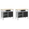 vidaXL Werkbank-Set 8 pcs Schwarz und Grau Pulverbeschichteter Stahl