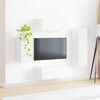 vidaXL TV-Schrankset Wandmontiert 4 pcs Wei&szlig; Holzwerkstoff