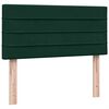 vidaXL Boxspringbett mit Matratze & LED Dunkelgr&uuml;n 100x220 cm Samt