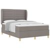 vidaXL Boxspringbett mit Kopfteil Taupe 190 x 140 cm Stoff